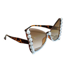 Stilvolle Schmetterlings-Sonnenbrille mit Perlen aus leichtem-3