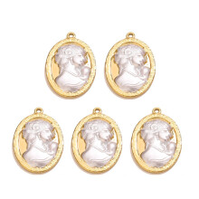 5-pack klassieke schoonheidsornamenten, sieraden met een-Wit