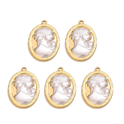 5-pack klassieke schoonheidsornamenten, sieraden met een-Wit