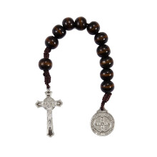 Chapelet en bois délicat comprenant des croix pour une-Noir