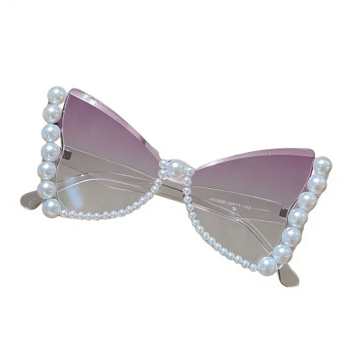 Elegante Perlenrahmen-Schmetterlingssonnenbrille, stilvolle-5