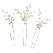 (1) 3 Épingle Cheveux Perle U Forme Mariage