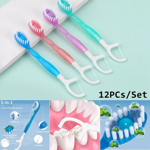 (Mix flavors) Brosse à Dents Voyage Mini Jetable Parfumée 1