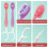 (Mix flavors) Brosse à Dents Voyage Mini Jetable Parfumée 5