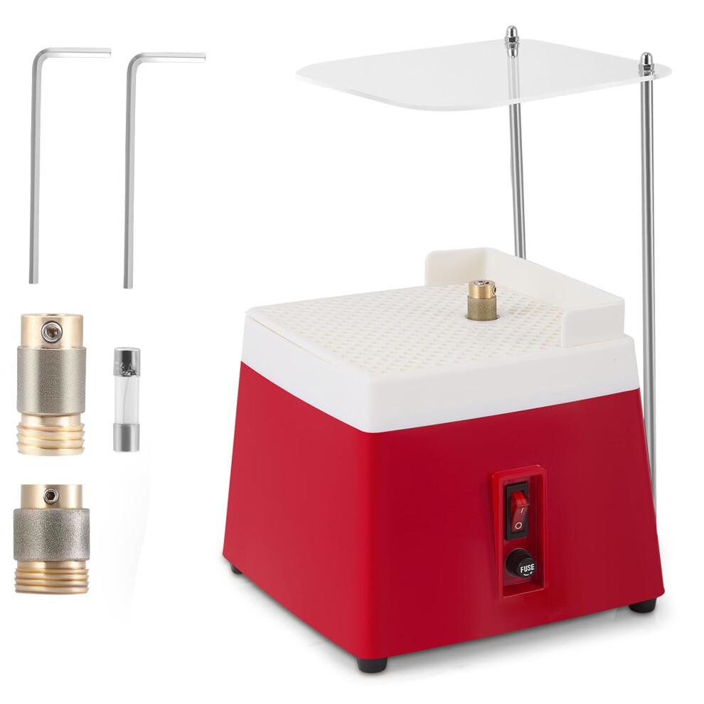 Stained Glass Grinder With Acrylic Baffle, 65W Portable Glass Grinding Machine With 5/8" & 1" Grinder Bits 5051227948984