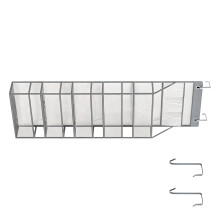 Funktionelle Wandaufbewahrungseinheit mit 8 Taschen-transparent