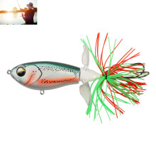(A) Plastic Propeller Floating Lure Bionic Bait Super Bright Color Fish Attractor Suitable for Freshwater Bass Fishing