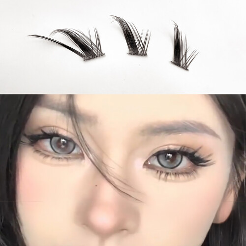(Three Rows) Mèches de Cils Auto-Adhésives Naturelles 2