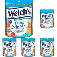 Welch's Fruit Snacks, Mixed Fruit Snack Pack, Gluten Free, 8oz Snack Pack (Pack of 5)