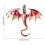 (red) Bunter Drachen-Anstecker für Damen 4