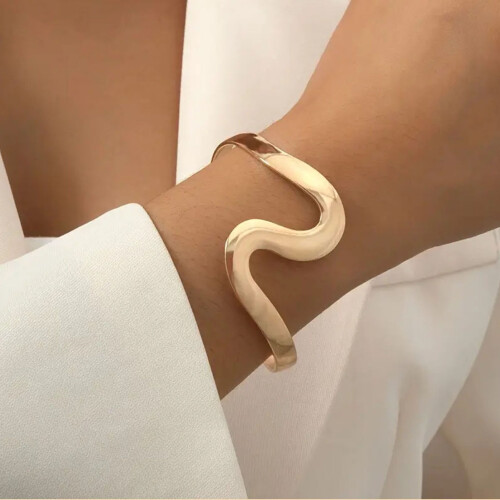 (Gold) Schlanker Alloy-Armband für Büro & Freizeit 1