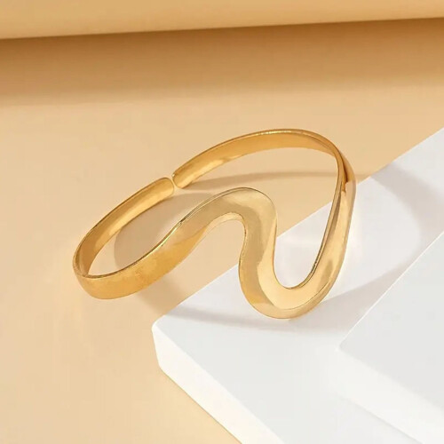 (Gold) Schlanker Alloy-Armband für Büro & Freizeit 2