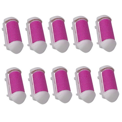 10Pcs Foot File Refills Easy to Replace Ergonomic Coarse Roller Replacements Callus Remover Refills Roller Heads