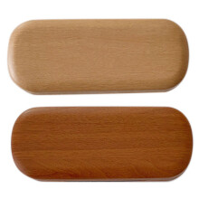 2 Pcs Hard Wooden Grain Spectacle Frame Box Reading Glasses Sunglasses Holder Storage Case, Tea Brown & Light Wood