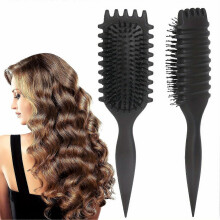 (Black) Brosse coiffante 3 en 1 pour bonbons, outil de Massage extensible et spar pour cheveux, 1 pice