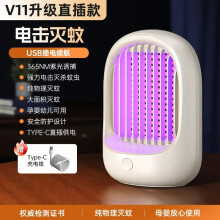 (White-plug in) Lenovo Electric Mosquito Killer Lamp Purple Light Indoor Mosquito Trap Physical Control USB Rechargeable Bug Zapper for Home