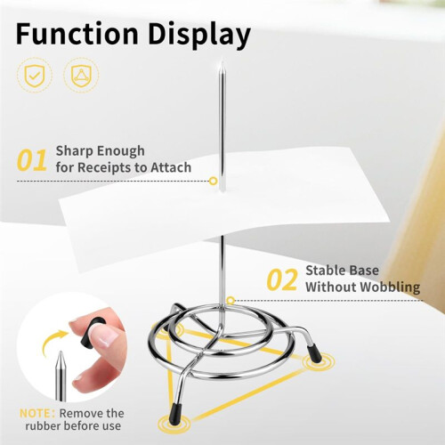 Ticket Stabber for Restaurant, 6PCS Ticket Receipt Holder Check Spindle Orders Spike for Kitchen Office Paper Notes 1