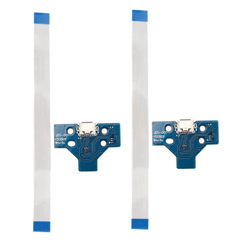 4 Sets for  4 for PS4 Controller Replacement Parts with 14 Pin Cable USB Charging Port Socket Board JDS-001