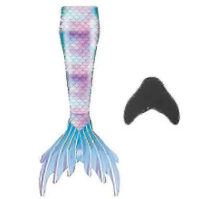 (M, Light Blue) mermaid tails for swimming for kids and adults with monofin