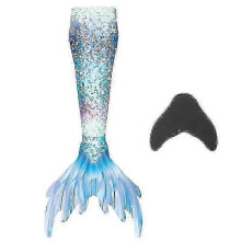 (150, Blue) mermaid tails for swimming for kids and adults with monofin