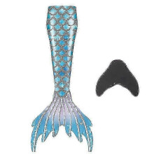 (L, Green) mermaid tails for swimming for kids and adults with monofin