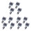 12-Piece Set 5mm LED Flash DIY Kit Electronic  Kit PCB Circuit Welding Skills Learning Training Kit 1