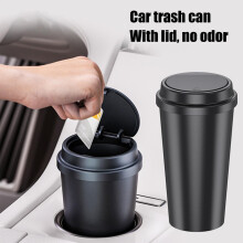 2pcs Car Trash Can with Lid, Universal Fit