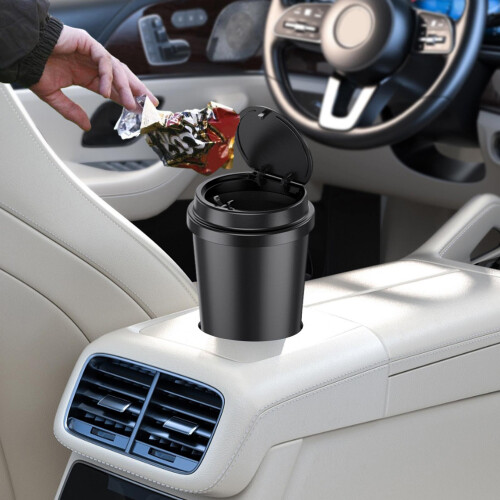 2pcs Car Trash Can with Lid, Universal Fit 2