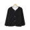 (S, BLACK) Women'S Botton-Down Winter Coat Two- Side Wear Quilted 1