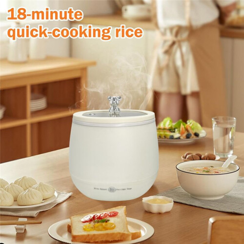 Multifunctional Small Rice Cooker Dormitory Single Steaming and Soup Making   Rice Cooker US Plug 2