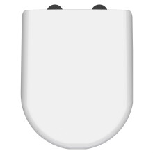 Balterley D-Shaped Soft Close Gloss White Toilet Seat With Top Fix Hinge