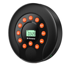Protable CD Player 1500mAh Rechargeable Audio Cassette Player with Dual Stereo Speakers,Car AUX/USB Playback Player A