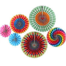 (style2) Pull Flower Handmade Paper Flower Three-Dimensional Party Decoration Wedding 6Pcs