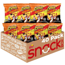 Cheetos Cheese Flavored Snacks, Flamin' Hot Crunchy, 1 Ounce (Pack of 40)