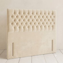 (Single 3ft, Grey) Chesterfield 54in Floor Standing Headboards for Divan Beds in Plush Velvet All UK Sizes