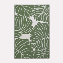 (150x240cm)Ada Botanical White & Green Outdoor Rug