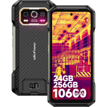 (4G, Black) Ulefone Armor 27T Plus 4G Rugged Phone, Thermal Imaging, 24(12+12)GB 256GB, 10600mAh, 6.78" FHD