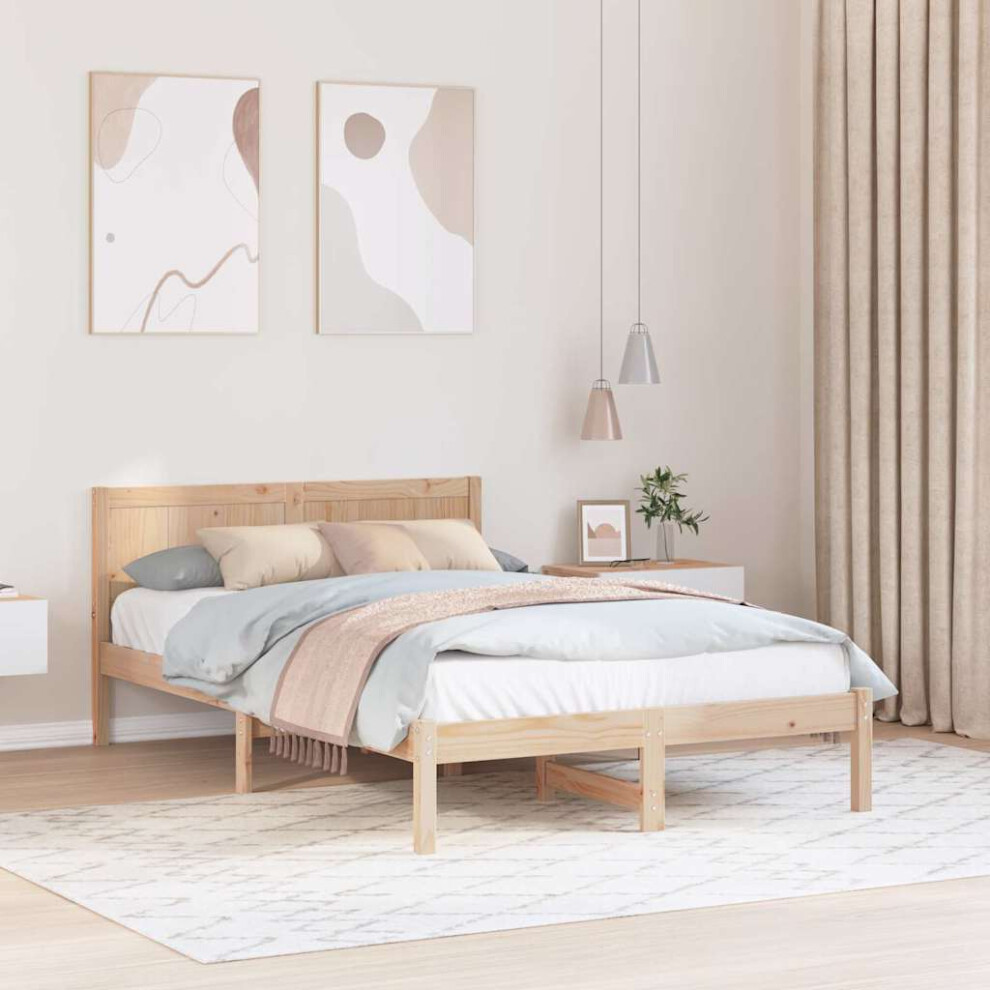 Vidaxl Bed Frame Brown 120 X 200 Cm Solid Pine Wood