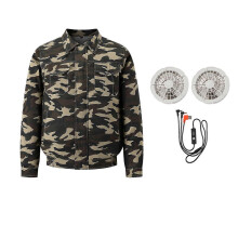Camouflage XL Wearable AC Air Conditioning USB Cooling Fan Jacket for Outdoor Activities, Fishing, Hiking