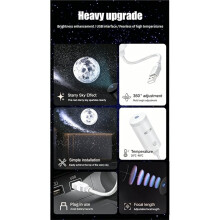 Verstellbarer Fokus Galaxie-Sternenprojektor USB-Nachtlicht HD Romantische Sternenhimmel-Atmosphärenlampe für Schlafzimmer und Auto
