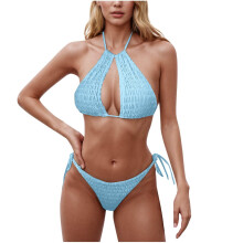 Sexy bikinisets dames getextureerde sexy-Meerblauw XL