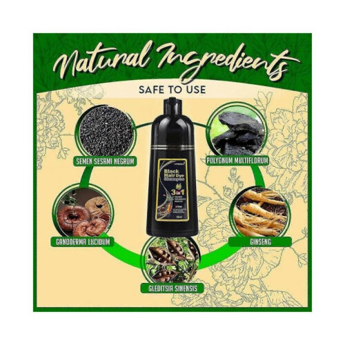 (Violet) Meidu Botanical Extract Hair Dye 500ml Black 2