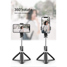 L02 Treppiede universale Bluetooth per selfie stick, monopiede per selfie stick e telecomando regolabile, accessorio portatile per
