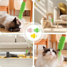 Set of 3 Cat Brushes, 2-in-1 Soft Silicone Cat Grooming Brushes, Massage Brush for Tickling Pets