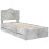 VidaXL vidaXL Bed Frame with Drawer Concrete Grey 75 x 190 cm Engineer Wood 4
