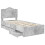 VidaXL vidaXL Bed Frame with Drawer Concrete Grey 75 x 190 cm Engineer Wood 5
