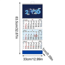 (D2) 2026 Calendar 3 Months Home Planner Vertical Hangable Wall Calendar Planner Schedule Organization Holidays Calendar for Family