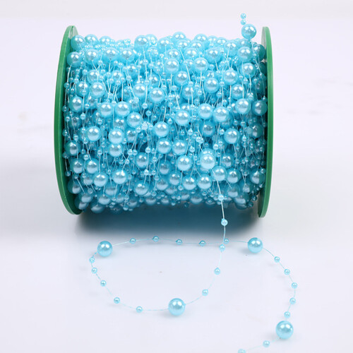 (Light Blue, 60 meters/roll) ABS Perlenkette 30m DIY Schmuck