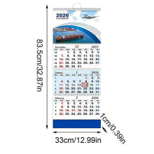 (C2) 2026 Calendar 3 Months Home Planner Vertical Hangable Wall Calendar Planner Schedule Organization Holidays Calendar for Family