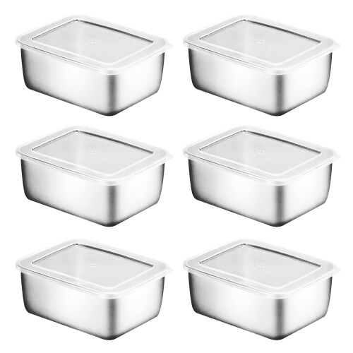 Conservateurs alimentaires empilables-Petit format 600 ml blanc